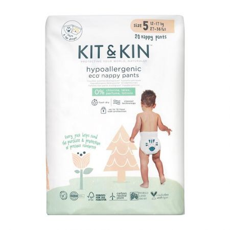 KIT & KIN KIT & KIN Kalhotky plenkové jednorázové eko 5 (12-17 kg) 20 ks