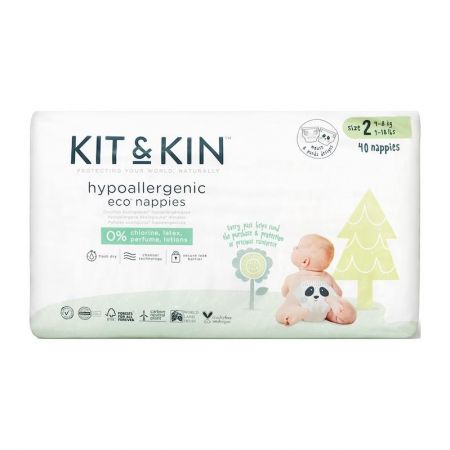 KIT & KIN KIT & KIN Pleny jednorázové eko 2 (4-8 kg) 40 ks