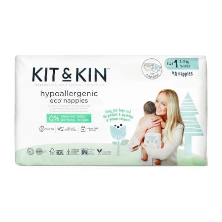 KIT & KIN KIT & KIN Pleny jednorázové eko 1 (2-5 kg) 40 ks
