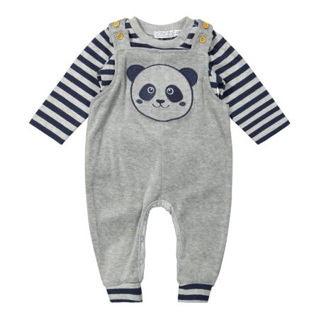 DIRKJE DIRKJE Set 2.d tričko dl. rukáv + kalhoty s laclem Panda chlapec 62