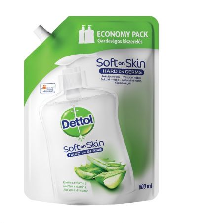 DETTOL DETTOL Mýdlo tekuté Náhradní náplň Aloe Vera a vitamín E 500 ml