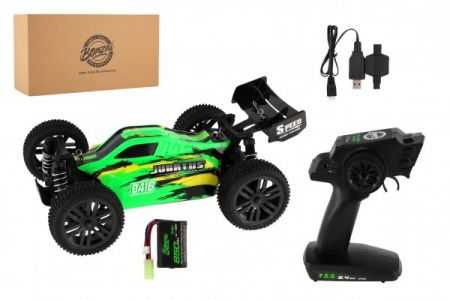 Teddies Auto RC Buggy Bonzai Jubatus terénní 30cm plast zelené  2,4GHz na bat.+2xdob. pack v krab. 40x14x21