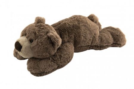 Teddies Medvěd hnědý ležící plyš 30x16x50cm 0+
