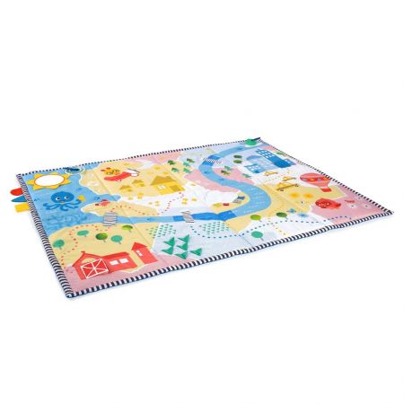 Baby Einstein BABY EINSTEIN Podložka na hraní plyšová extra velká 147x104 cm Sea&City, 0m +