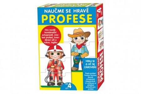 Teddies Puzzle deskové Naučme se hravě profese v krabici 20x28x4cm