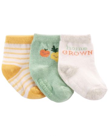 CARTERS CARTER'S Ponožky Fruit neutrál LBB 3 ks 0-3m, vel. 62