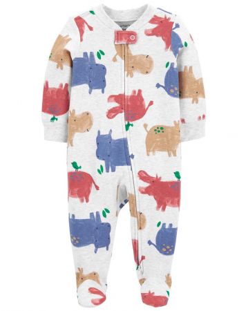 CARTERS CARTER'S Overal zip oboustranný Hippo chlapec PRE