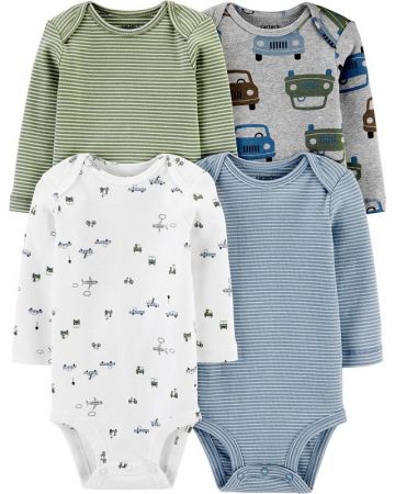 CARTERS CARTER'S Body dlouhý rukáv Mix chlapec LBB 4 ks NB/ vel. 56