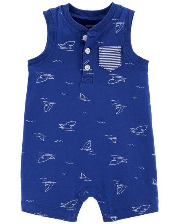 CARTERS CARTER'S Overal letní Blue Whale chlapec NB/ vel. 56