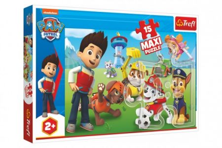 Trefl Puzzle MAXI Paw Patrol/Tlapková patrola 15 dílků v krabici 40x27x4,5cm 24m+