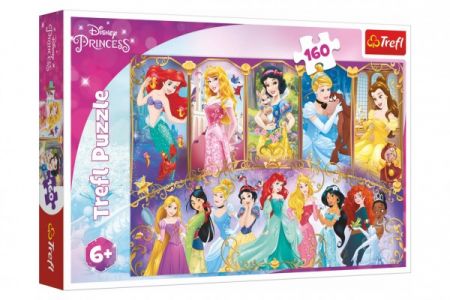 Trefl Puzzle Portréty princezen Disney 41x27,5cm 160 dílků v krabici 29x19x4cm