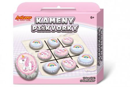 SMT Creatoys Kameny/piškvorky Jednorožci kreativní sada v krabičce 19x16x4cm