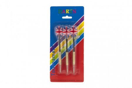 Teddies Házecí šipky s kovovým hrotem 15cm kov/plast 3 ks na kartě