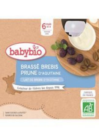 BABYBIO BABYBIO Svačinka z ovčího mléka švestka (4x 85 g)