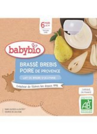 BABYBIO BABYBIO Svačinka z ovčího mléka hruška (4x 85 g)