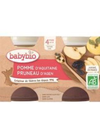 BABYBIO BABYBIO Příkrm jablko švestka (2x 130 g)