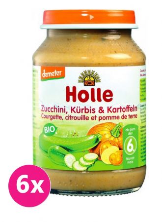 HOLLE 6x HOLLE Bio Cuketa a dýně s bramborem - zeleninový příkrm, 190 g