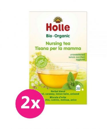 HOLLE 2x HOLLE Bio Čaj pro kojící maminky, 30 g