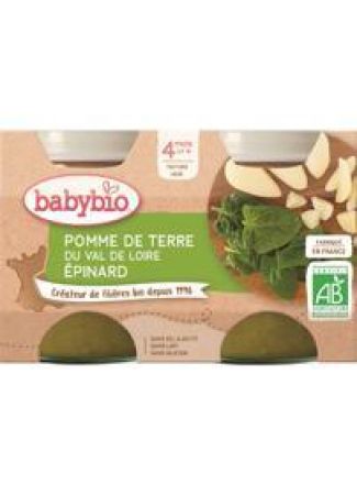 BABYBIO 2x BABYBIO Brambory se špenátem (130 g)