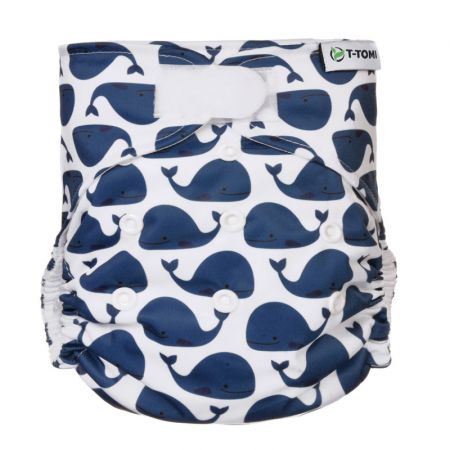 TTOMI T-TOMI Plena kalhotková AIO - přebalovací set suchý zip, whales