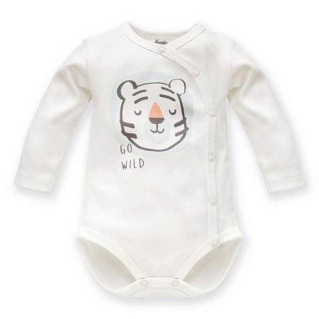 PINOKIO PINOKIO Body zavinovací dlouhý rukáv Wild Animals vel. 62 modré