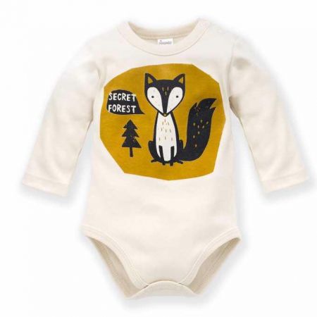 PINOKIO PINOKIO Body dlouhý rukáv Secret Forest vel. 80 Ecru