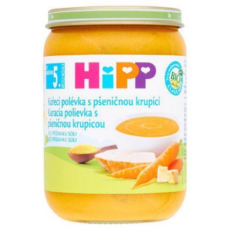 HIPP HiPP BIO Kuřecí polévka s pšeničnou krupicí (190 g)
