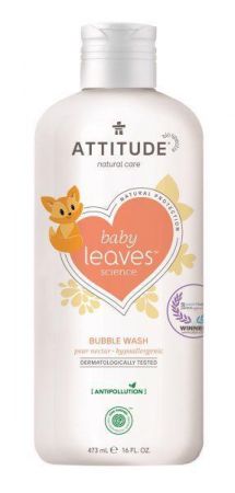 ATTITUDE ATTITUDE Dětská pěna do koupele Baby leaves s vůní hruškové šťávy 473 ml