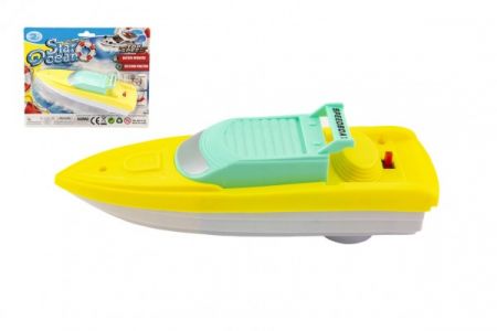 Teddies Motorový člun/Loď 17x5cm plast na baterie na kartě