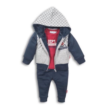 DIRKJE DIRKJE Set 3dílný D-BRAVE NOW 74 Grey melee + red + navy