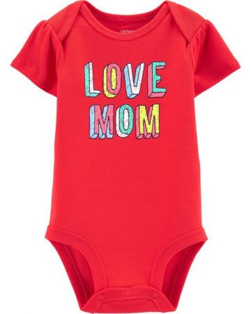 CARTERS CARTER'S Body krátký rukáv Love Mom dívka 3 m/vel. 62