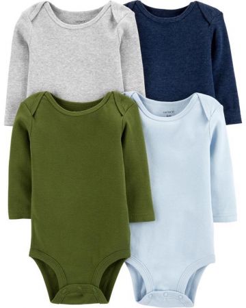 CARTERS CARTER'S Body dlouhý rukáv - chlapec 4 ks, 3 m/vel. 62