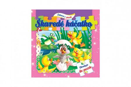 FONI Book Puzzle kniha Škaredé káčatko 17x17cm 6x9 dielikov SK verzia