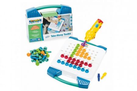 PEXI Kouzelný šroubovák plast s vrtačkou na baterie v cestovní plastovém kufříku 27x20x10cm