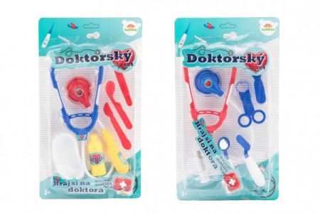 Teddies Sada doktor/lékař plast 2 druhy na kartě 20x36x4cm