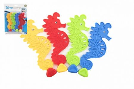 Teddies Zábavní koníčci 4ks pro potápění plast 15cm na kartě