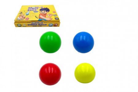Teddies Míček antistresový mačkací sliz 7cm 12ks v boxu