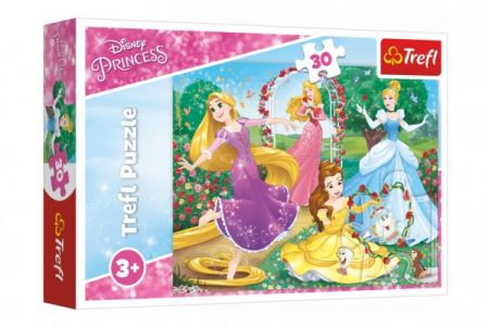 Trefl Puzzle Princezny Disney 27x20cm 30 dílků v krabičce 21x14x4cm