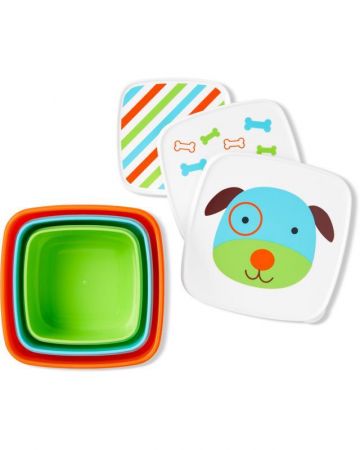 SKIPHOP SKIP HOP Zoo Misky svačinové 3 kusy Pejsek 12 m+