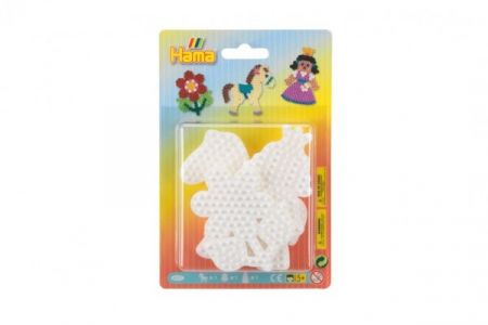 Lowlands Podložka na zažehlovací korálky Hama MIDI- kytička,koník, princezna plast 3ks na kartě 12x18x3cm
