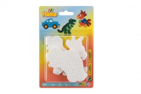 Lowlands Podložka na zažehlovací korálky Hama MIDI auto,papoušek,dinosaurus plast 3ks na kartě 12x18x3cm