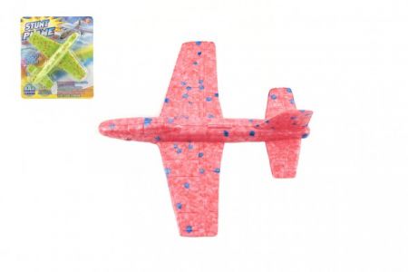 Teddies Letadlo házecí polystyren 17cm 3 barvy na kartě