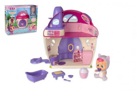 TM Toys CRY BABIES Magické slzy plast panenka s domečkem a doplňky v krabici 38x33x13,5cm