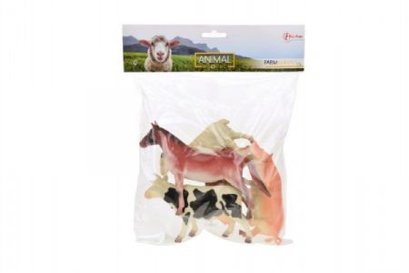 Teddies Zvířata farma plast 11-16cm 5ks v sáčku