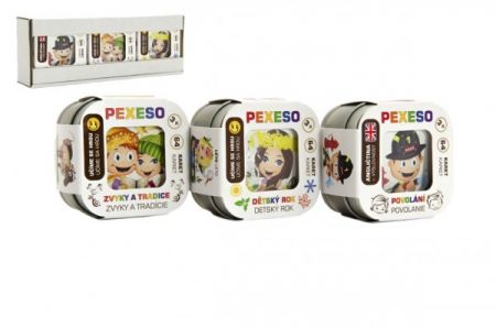Teddies Pexeso 3ks společenská hra v krabičce 8x21x4cm Hmaťák
