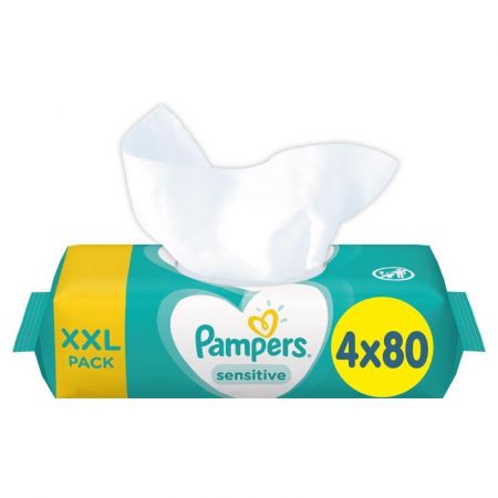 Pampers Ubrousky vlhčené XXL Sensitive 4x80ks Pampers