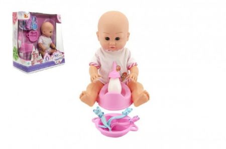 Teddies Miminko s doplňky plast 30cm v krabici 38x41x19cm