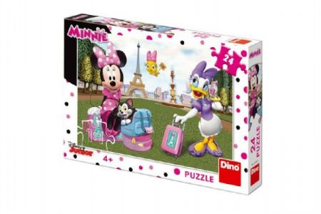 Dino Puzzle Minnie v Paříži 24 dílků 26x18 cm v krabici 27x19x3,5cm