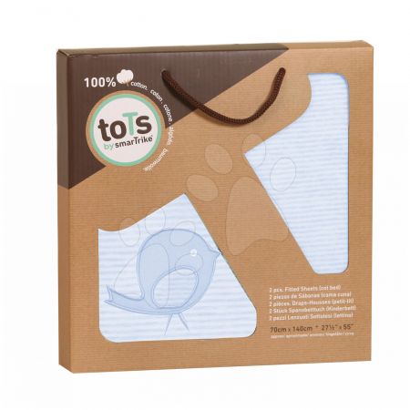 Oboustranná deka pro nejmenší Classic toTs-smarTrike ptáčky 100% jersey bavlna modrá