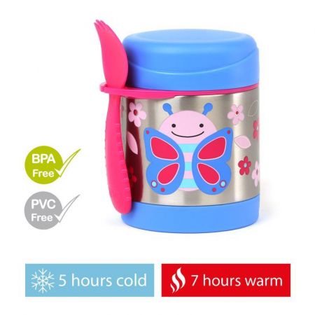 SKIPHOP SKIP HOP Zoo Termoska na jídlo se lžičkou/vidličkou Motýlek 325 ml, 3r+